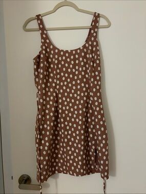 Abercrombie & Fitch Brown Polka Dot Casual Sundress